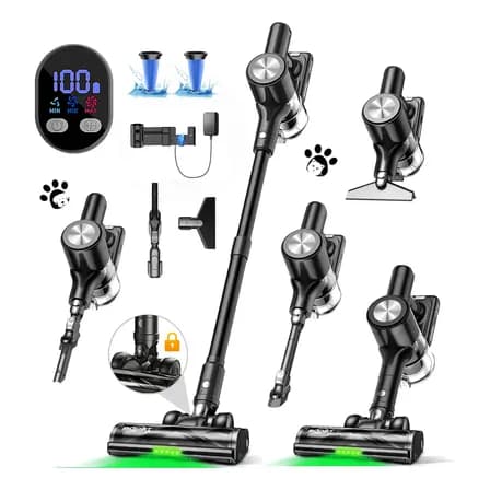 Aspiradora Inalámbrica Autoportante, 52kpa/500w,8 En 1