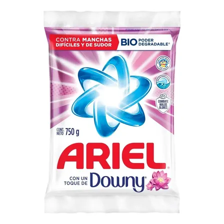 Detergente En Polvo Ariel Toque Downy Aroma Floral 750gr