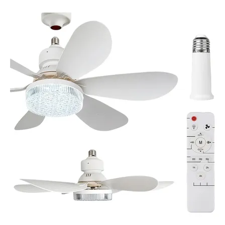 Aiyinsmart Ventilador De Techo Led 52cm Con Control Remoto Incluye Expansor Y Base De Abanico