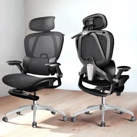 Silla Gamer Ergonómica Con Soporte Lumbar Elástico Ouo T70 Color Negro/plateado Material Del Tapizado Malla