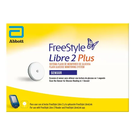 Freestyle Libre 2 Plus Sensor Medidor Glucosa Continuo Blanco