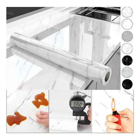 Papel Tapiz De Imitacion Mármol 1000 X60cm 3d Vinil Adhesivo