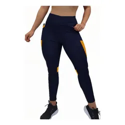 Leggins Licra Dama  Bitono Gym  Bolsa Celular