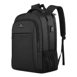 Mochila Para Laptop De 15.6 Pulgadas, Mochila De Viaje Para Laptop, Con Puerto Carga Usb, Ideal Para Negocios, Mejor Mochila Para Escolar, Antirrobo Matein 1007 Color Negro