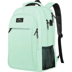Mochila Para Laptop De 15.6 Pulgadas, Mochila De Viaje Para Laptop, Con Puerto Carga Usb, Ideal Para Negocios, Mejor Mochila Para Escolar, Antirrobo Matein 1007 Color Verde Menta