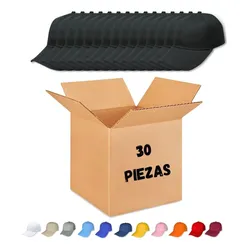30 Gorras Acrílico Económicas Lisas Para Bordar Sublimar Color Negro Talla Negro