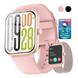 Reloj Inteligente Smart Watches, Smartwatch Mujer, 1.85 Smart Watch Mujer, Notificación De Mensajes, Ios/android Smartwatches, Deportivo Salud, Marco De Metal, Lcd Fitness Bluetooth De La Caja Rosa