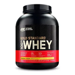 Suplemento Optimum Nutrition Proteína Gold Standard 100% Whey en Polvo Sabor Banana Cream de 2.27kg