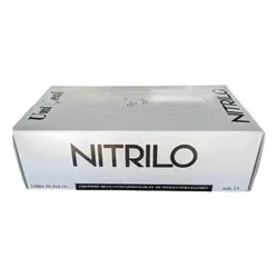Guantes de nitrilo UniSeal negros antideslizantes sin látex talla P x100