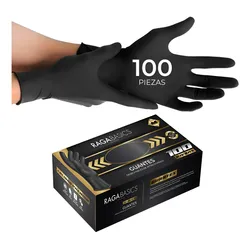 Guantes De Nitrilo Libre De Latex Sin Polvo Azul Negro 100pz