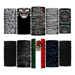 EVD-X Bandana 10 Pack - Bufanda Mascara Balaclava Cuellera Multiusos Protección Sol Motocicleta Ciclismo Táctico