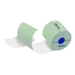 05 Rollos Papel Térmico 80x70 Color Verde Impresora 80mm Color Verde claro INKO