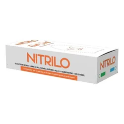 Guantes Nitrilo UniSeal Antideslizantes Hipoalergénicos Naranja Talle M x100