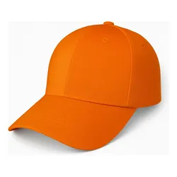 Gorra Económica Lisa Curva Para Bordar O Sublimar D Acrílico Color Naranja Talla Unitalla