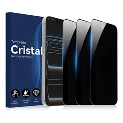 2 Piezas Mica Privacidad Cristal Templado 9d Para iPhone