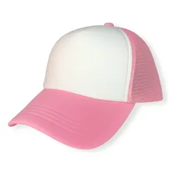 Gorra Lisa De Malla/esponja Trucker Camionero P Sublimar Color B/rosa Talla Unitalla