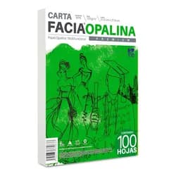 Papel Facia Opalina Copamex Blanca 120 G Carta 100 Hojas Color Blanco