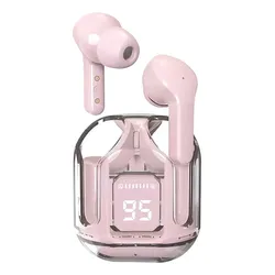 Auriculares In-ear Gamer Inalámbricos Keluona Audífonos Air31 T6 Rosa Con Luz Led