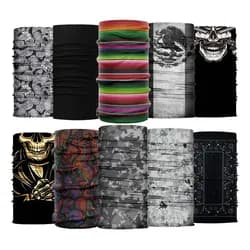 Evd-x Bandana 10 Pack - Bufanda Mascara Balaclava Tubular Multiusos Protección Sol Motocicleta Ciclismo Táctico Afull212