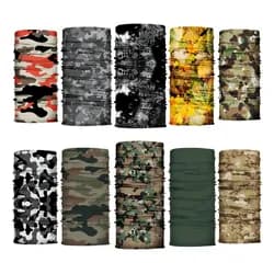 Evd-x Bandana 10 Pack - Bufanda Mascara Balaclava Cuellera Multiusos Protección Para Cuello Y Rostro Sol Motocicleta Ciclismo Táctico Afull41