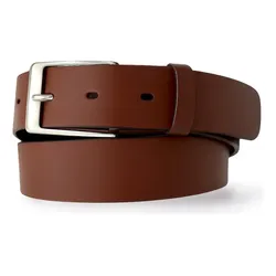 Tuxcinturones Cinturón De Vestir Piel Recuperado Medidas Color Café Tabaco Liso Talla 40