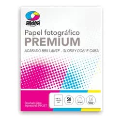 10 Pack Papel Fotográfico Glossy Doble Cara Carta 200gr 500p Color Blanco