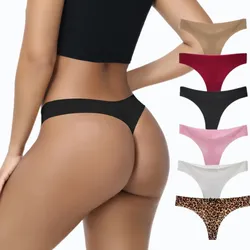Pack De 6 Bragas Sexy Tanga Sin Costuras Para Mujer