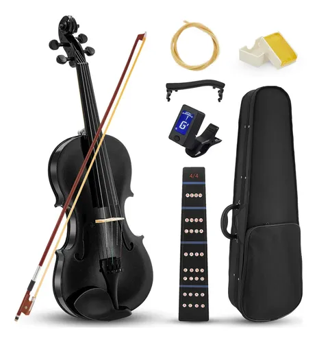Violin Acustico Profesional 4/4 Con Estuche Zuszox, Set De Violín Para Principiantes, Adultos Y Estudiantes Con Resina, Hombrera, Arco, Afinador Y Pegatinas Para Diapasón