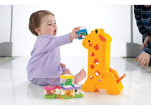 Juguete Para Bebés Fisher-price Peek-a-blocks Jirafa Multicolor
