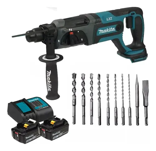Rotomartillo Cincelador Makita 2 Bat. 5.0 Ah. Multicolor