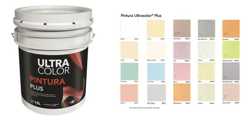 Cubeta De Pintura Vinilica Acrilica Plus 3 Años 19 Litros Acabado Mate Color Blanco Ostión