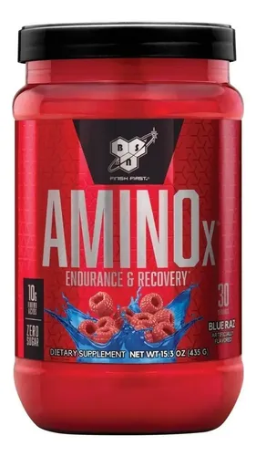 Suplemento en polvo BSN Endurance and Recovery Aminoácidos de AMINOx sabor frambuesa azul x 435g