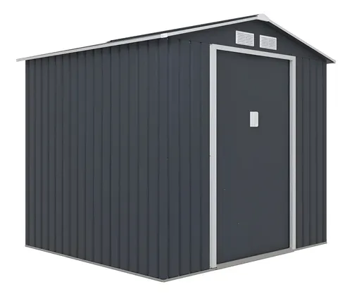 Cobertizo Casa Bodega Exterior Top Living Para Jardin 213x191x195 Color Gris