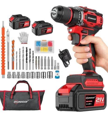 Taladro Atornillador Rotomartillo Inalámbrico Sin Escobillas Rojo 60hz