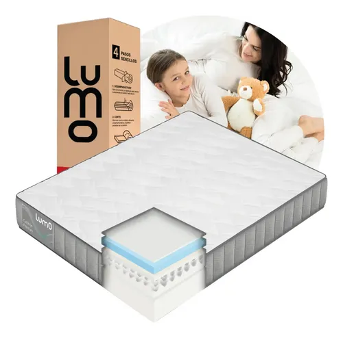 Colchon King Size Memory Premium 25cm 7 Capas Transpirable Blanco King Size