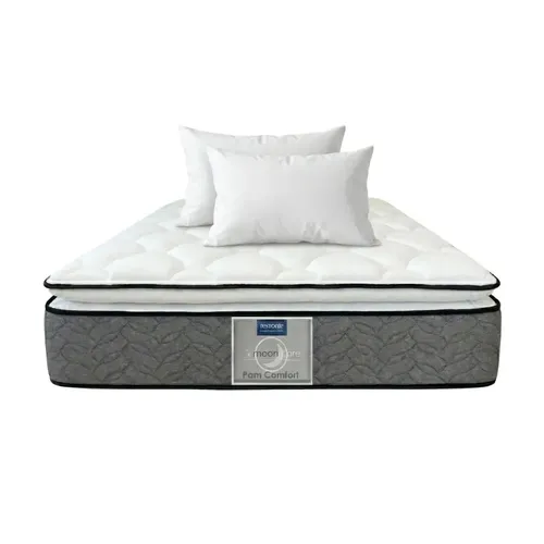 Colchón Individual Restonic Ortopédico Pillow Top | Resortes Continuos + 2 Almohadas | 100x190 Cm | Anti Ácaros | Firmeza Media | Durable