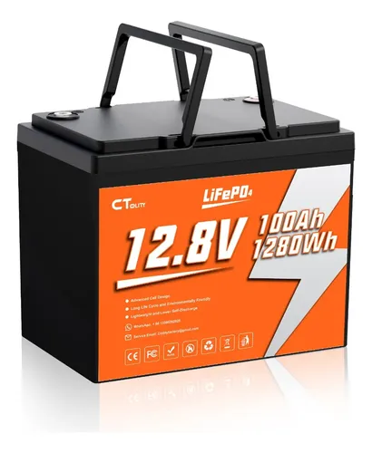 Batería Ctolity Ct100-12, 12,8 V, 100 Ah, 1280 Wh, Lifepo4,