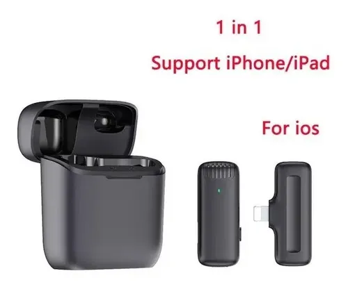 Micrófono Inalámbrico Lavalier iPhone Android Estuche Carga