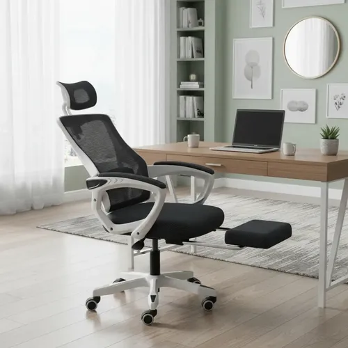 Silla De Oficina Gamer Ergonómica Reclinable Con Reposapiés
