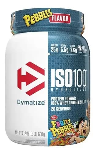 Proteina Iso 100 Dymatize aislada Hidrolizada 600g en polvo Sabor Fruity Pebbles