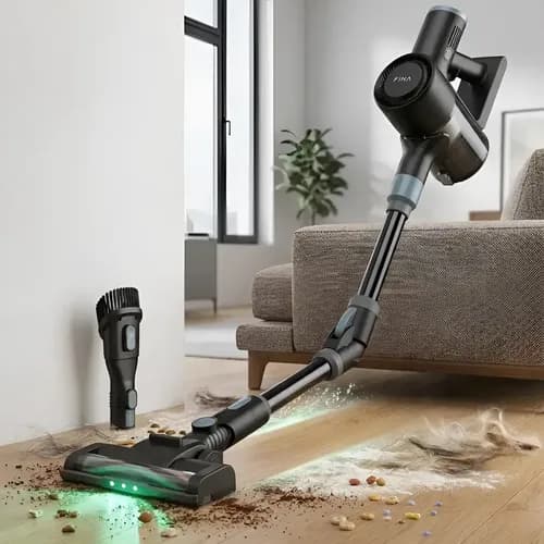 Aspiradora Inalámbrica Potente Vertical Portátil De Mano 2 En 1 Portátil 9kpa 130w Fika Volt Plus Para Auto Carro Negro