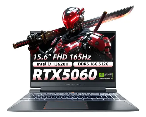 Portátil Gamer Thunderobot 911X RTX 5060 DLSS 4.5 i7-13620H 16GB 512GB Potencia AI 6× FPS Ray Tracing | Rendimiento Extremo