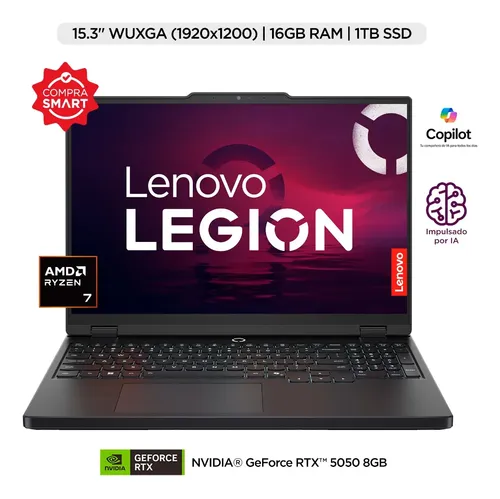 Laptop Legion 5 15AHP10 Gamer 16gb Ram 1tb Ssd Rtx 5050 Negro Lenovo