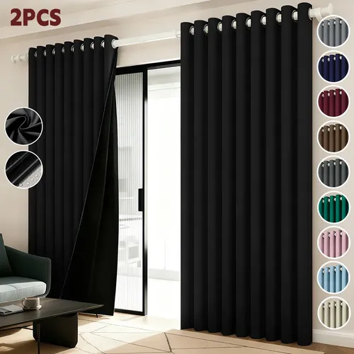 Set 2 Cortinas Blackout Premium 280x220cm Lisa Ventanas Deco