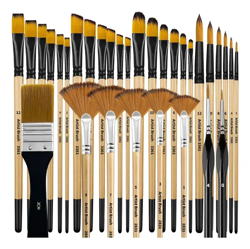 32 Kit De Pinceles Dibujo Para Gouache/pinturas Oleo