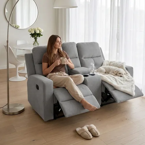 Love Seat Reclinable Easy Living Moon Tapizado En Poliéster