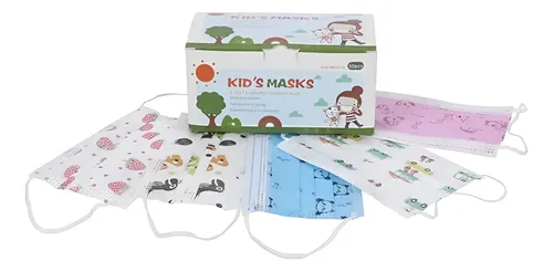 200 Cubrebocas Infantil Tricapa Mascarilla Niño Niña Unisex