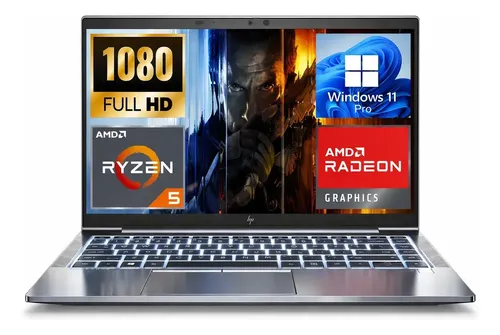 HP EliteBook 845 G7 — Portátil Full HD 1080p con AMD Ryzen 5 Pro, 16 GB de RAM y SSD de 256 GB — Ideal para juegos y negocios - Excelente (Reacondicionado)