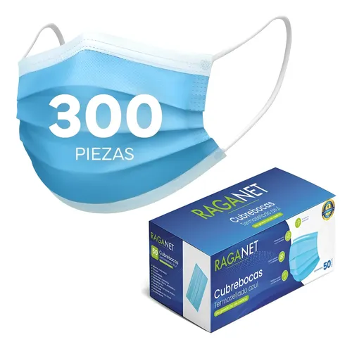 Tapabocas Cubrebocas 300 Piezas Plisado Tricapa Termosellado