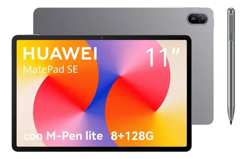 Tablet Huawei Matepad Se 11 8gb+128gb Gris, M-pencil Incluido, Pantalla Fullview De 11, Superbatería De 7700 Mah, Wi-fi/bluetooth